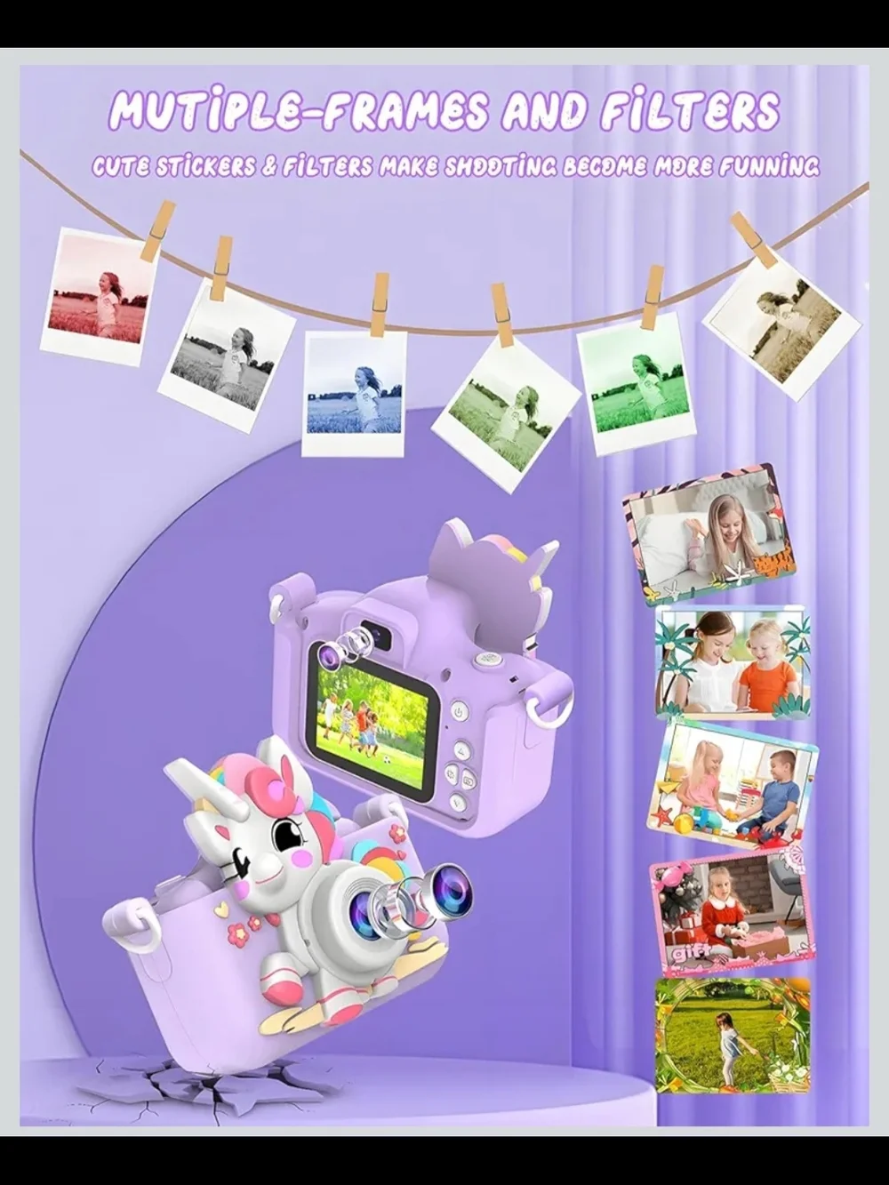 Kids Camera, AWANKOU Child Selfie Cameras 1080P Toddler Camera